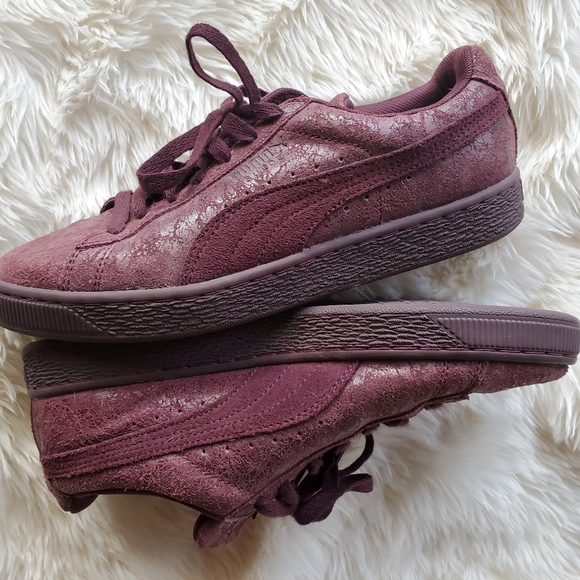 wine color sneakers
